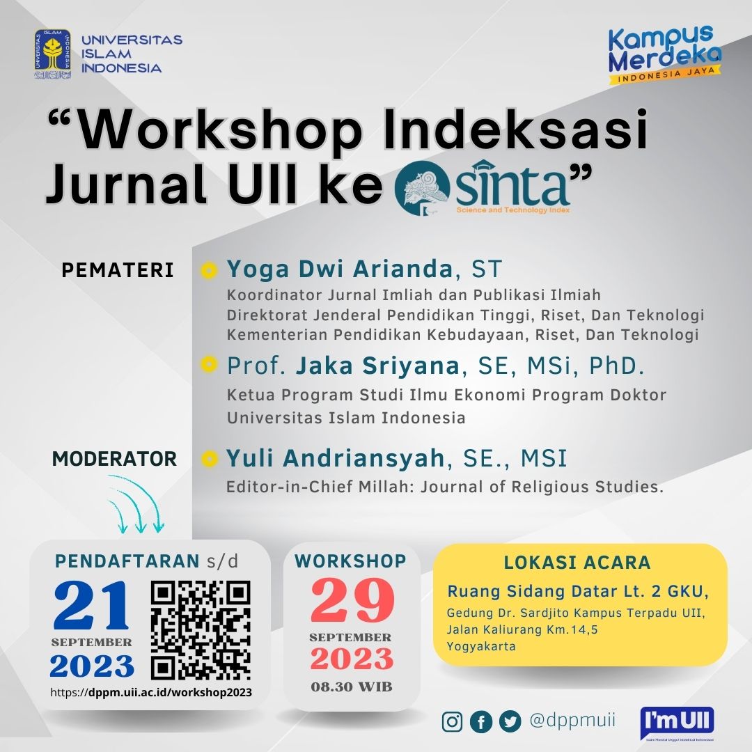 Workshop Indeksasi Jurnal UII Ke Sinta DPPM UII