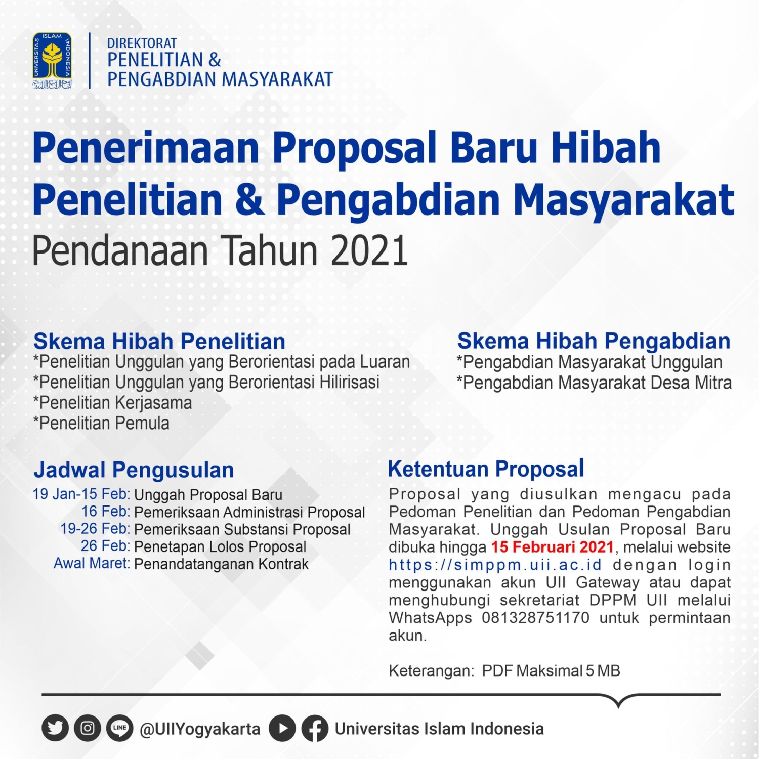 Penerimaan Proposal Baru Hibah Penelitian & Pengabdian Masyarakat ...